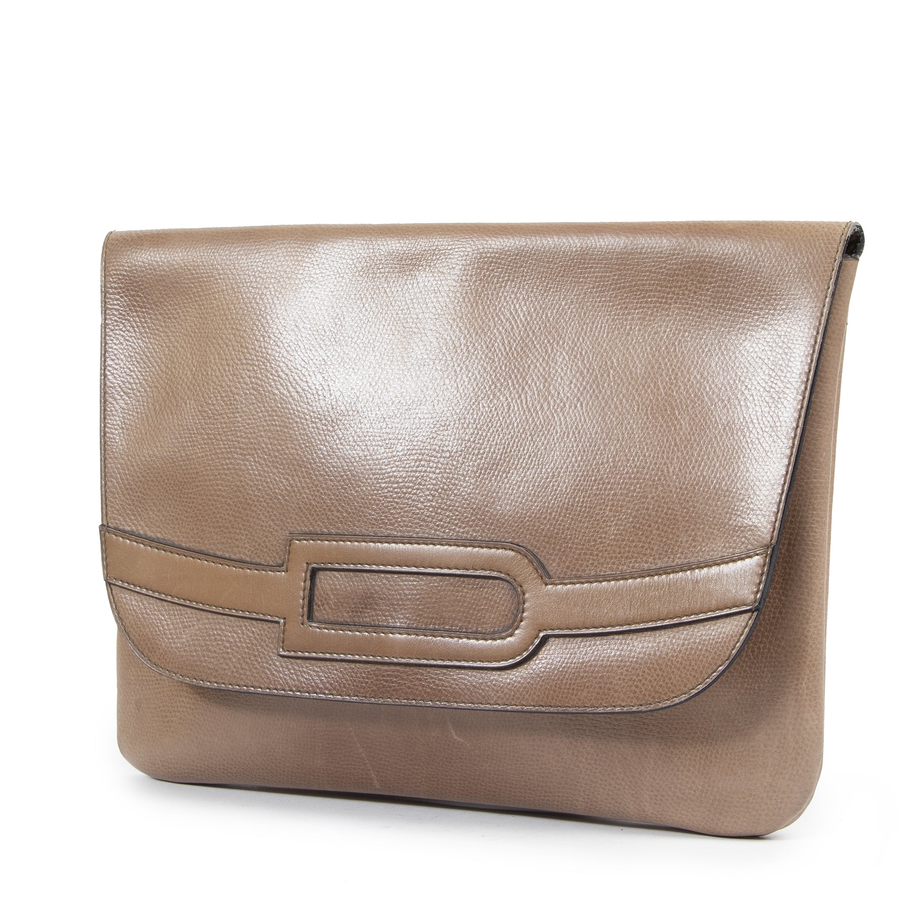 Delvaux Taupe Clutch
