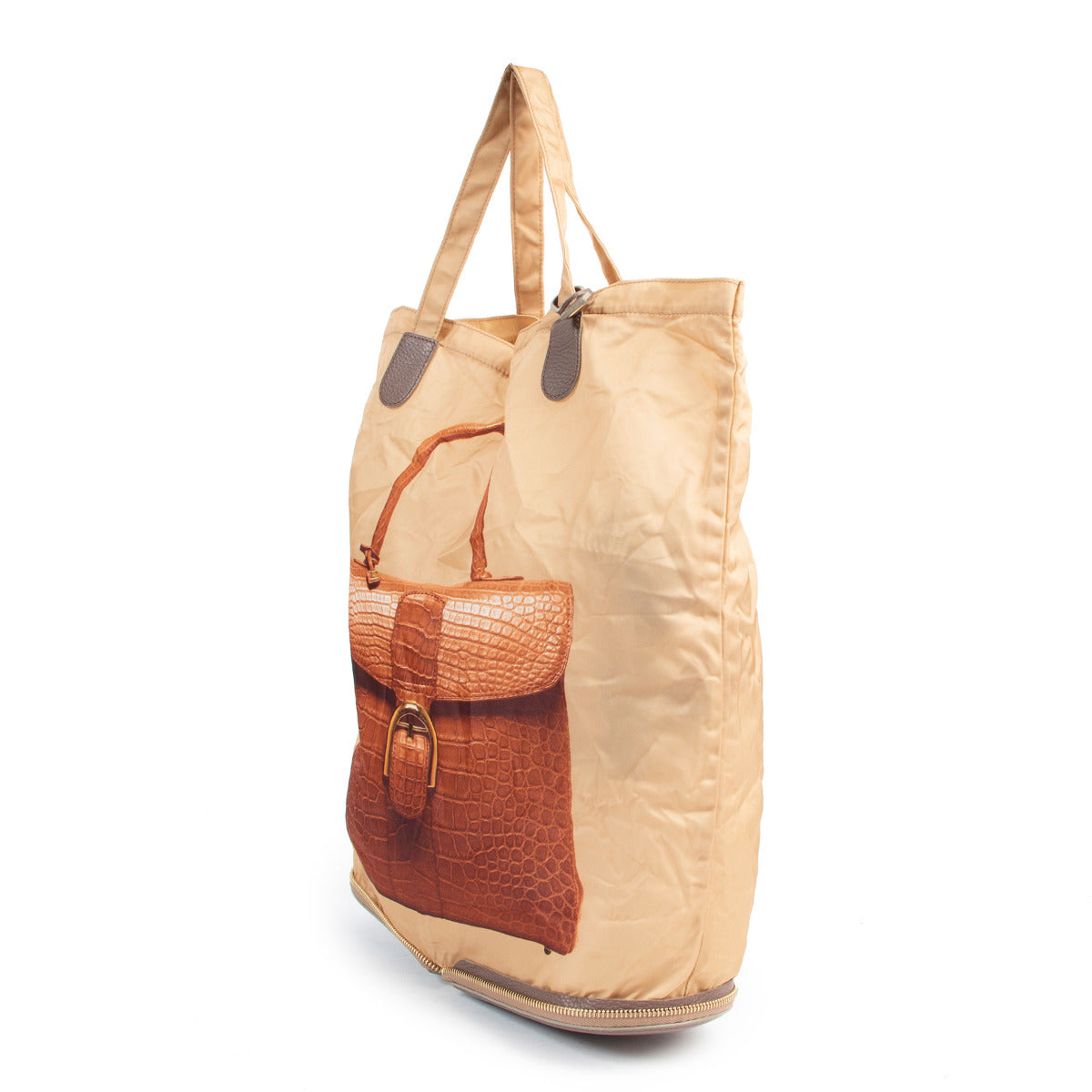 Sac shopping Delvaux Taupe Pliant D Brillant