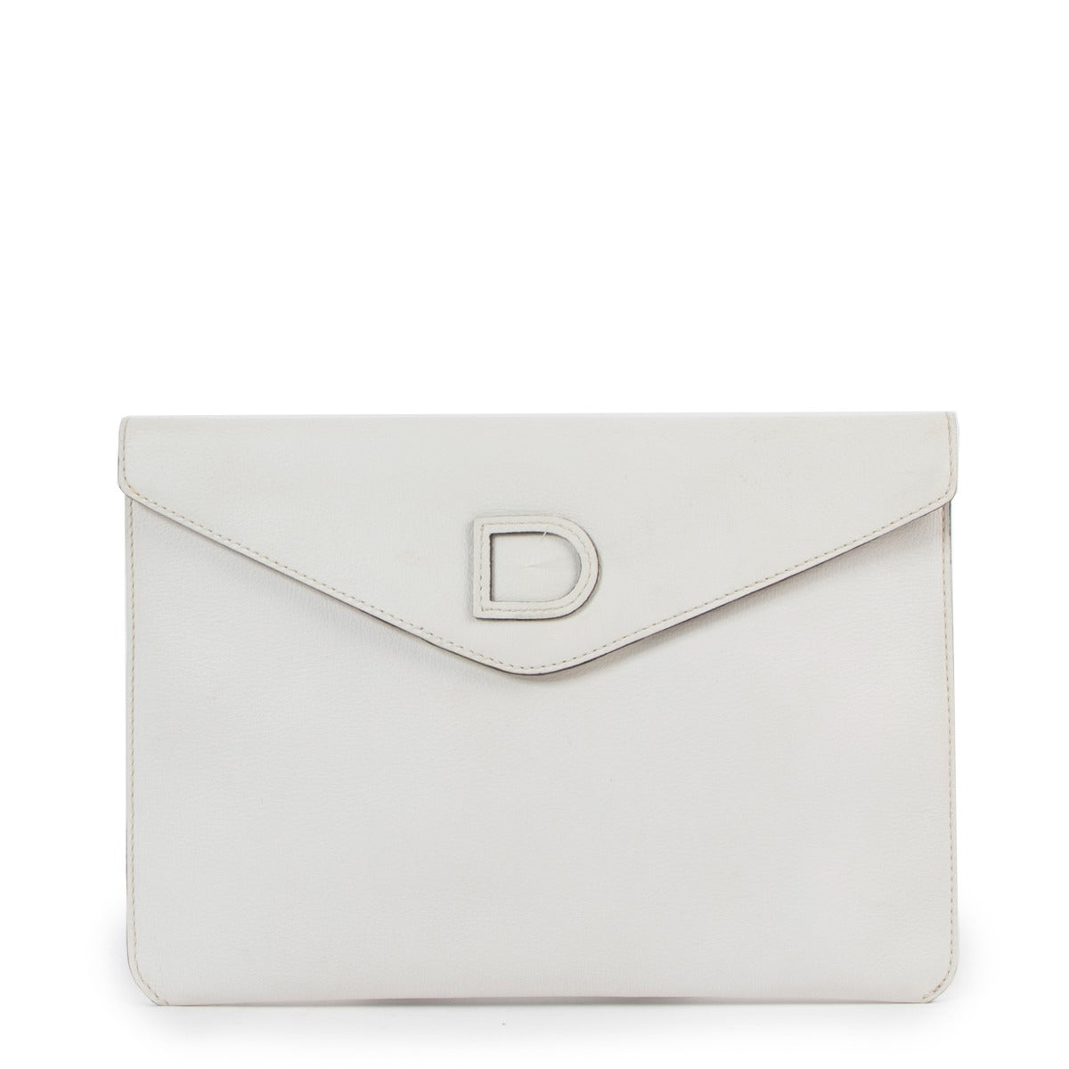 Delvaux White Leather Vintage Clutch