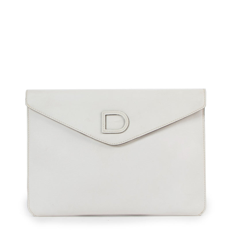 Delvaux White Leather Vintage Clutch