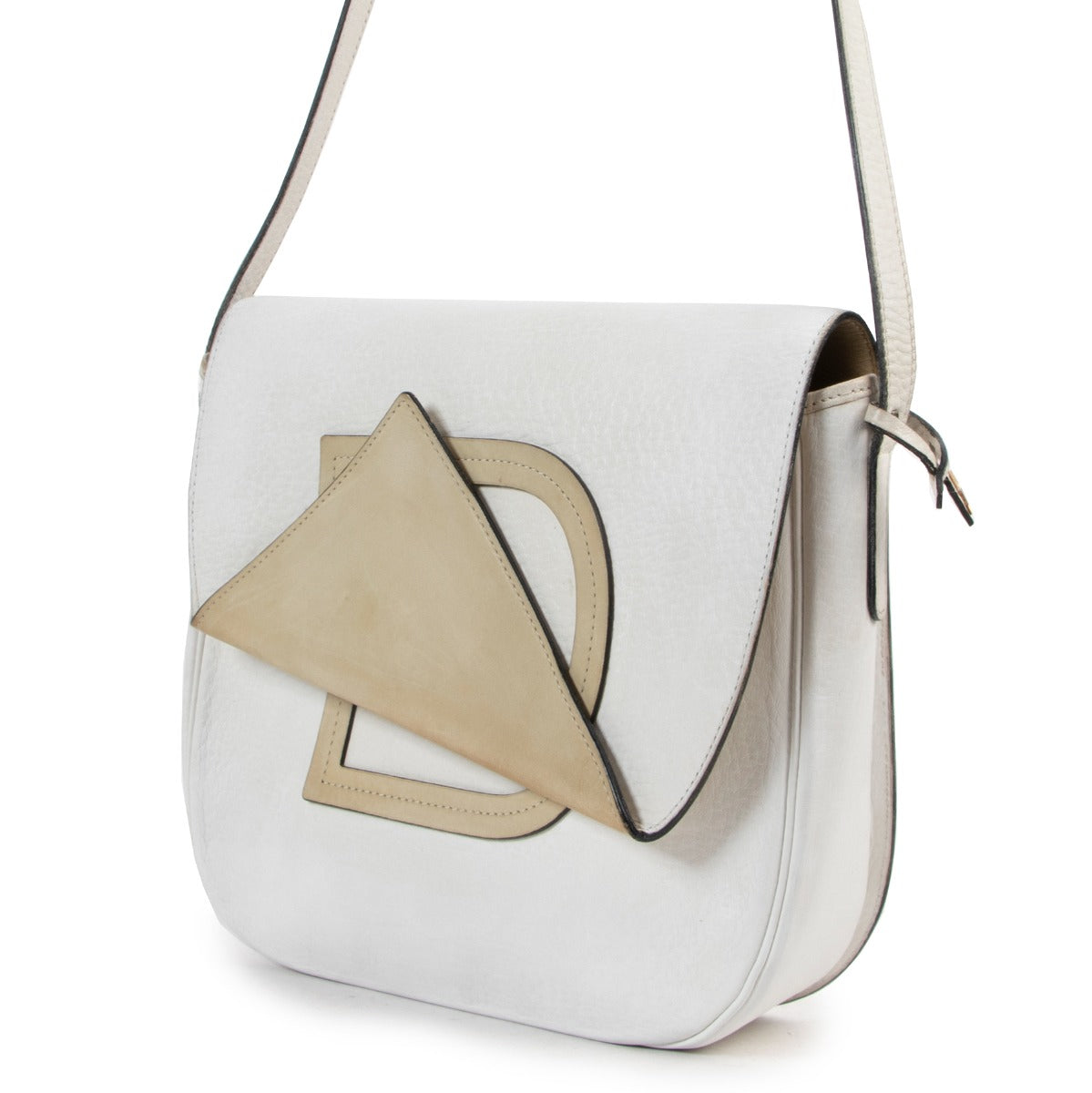 Secondhand Delvaux White and Green Crossbody available at Labellov Luxury in preloved condition, ready to buy online or in store.