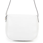 Authentieke Tweedehands Delvaux White Leather Crossbody Bag juiste prijs veilig online shoppen luxe merken webshop winkelen Antwerpen België mode fashion