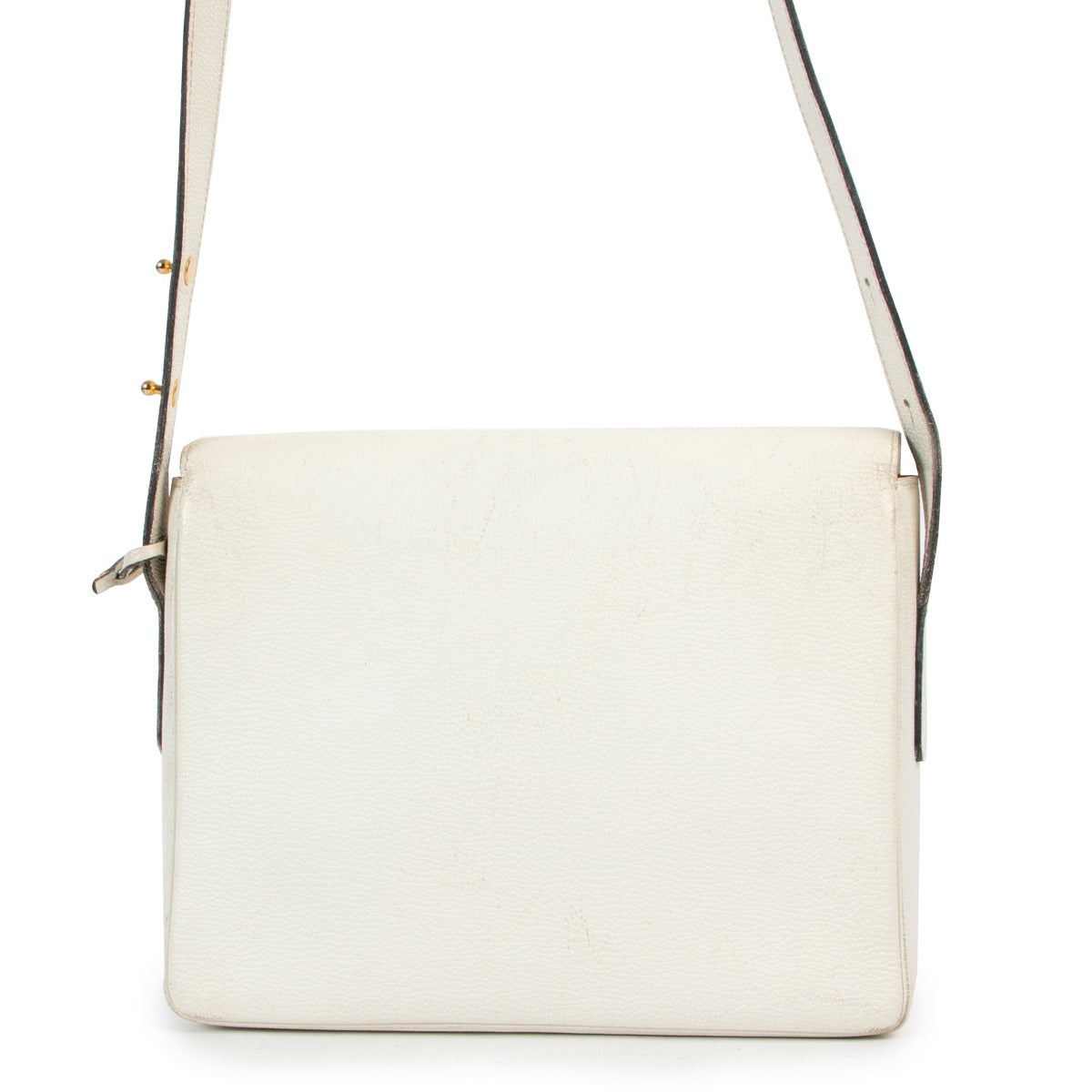 Delvaux White Poirier Crossbody Bag now available at Labellov Luxury. Vintage delvaux bag in good preloved condition.