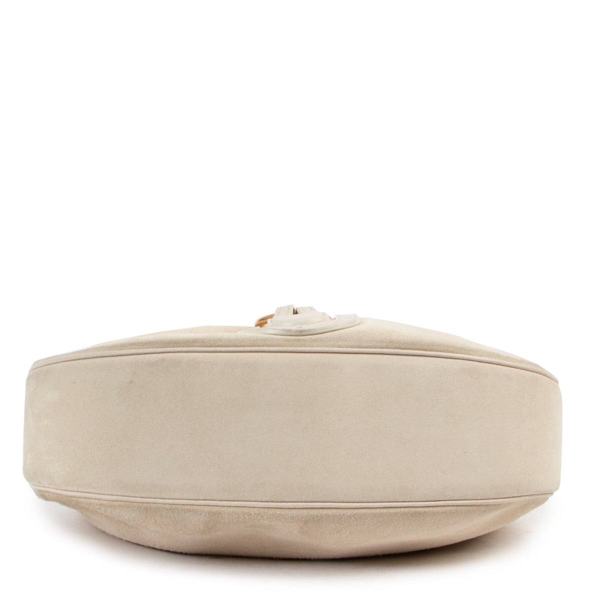 secondhand Delvaux White Nubuck Camille Shoulder Bag