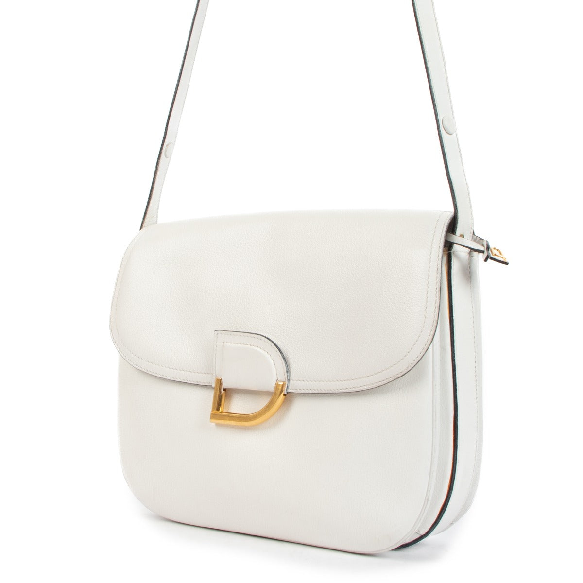shop authentic second hand Delvaux White Diligent Crossbody Bag on Labellov.com