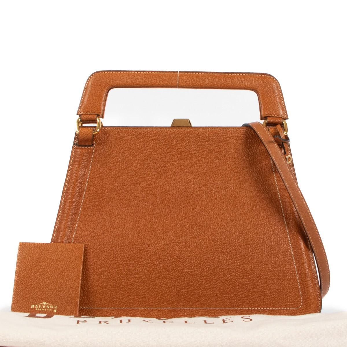 shop authentic second hand Delvaux Bloody Mary PM Cognac Top Handle Bag on Labellov.com