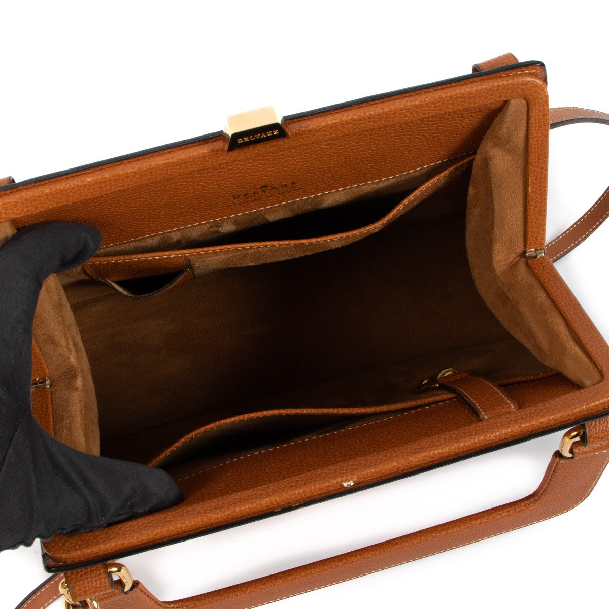 Sac à main Delvaux Bloody Mary PM en cuir cognac