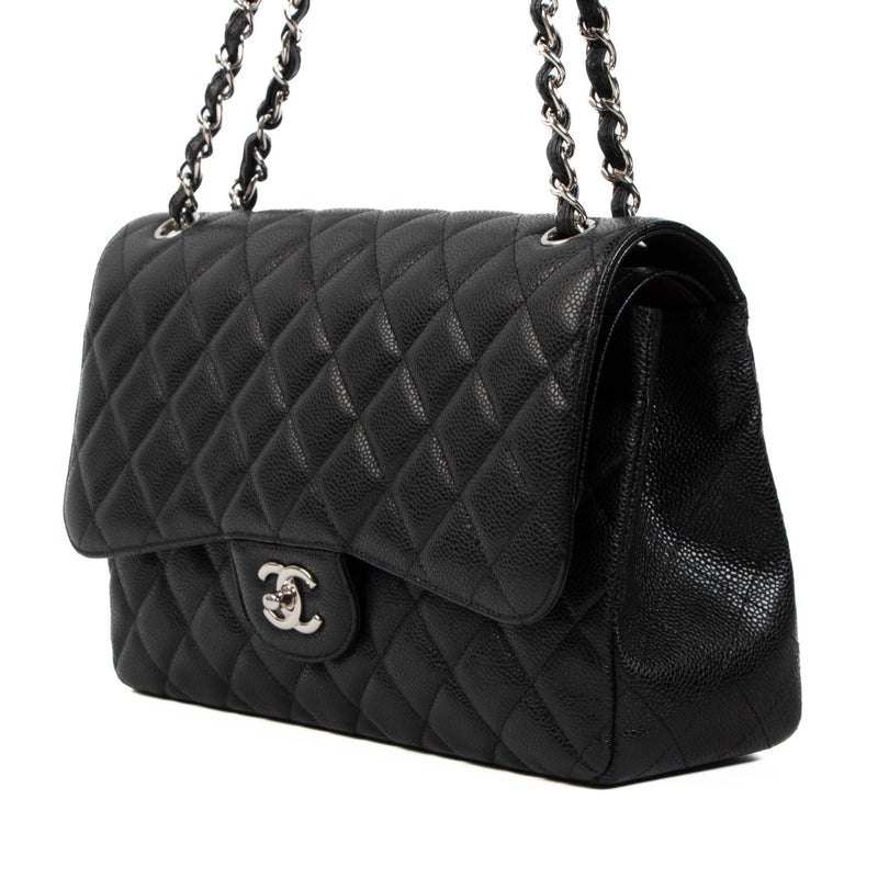 Shop 100% authentic second-hand Chanel Black Caviar Classic Flap Bag on Labellov.com