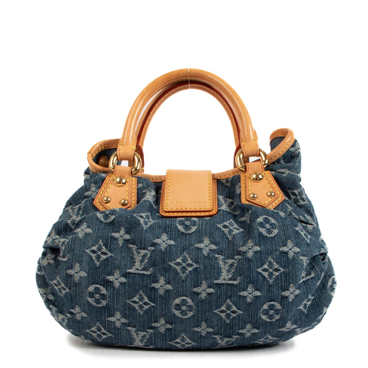 authentic second hand vintage Louis Vuitton Monogram Denim Pleaty Bag on www.labellov.com