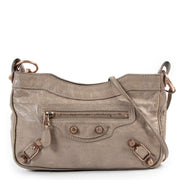 Balenciaga Taupe Classic Hip Mini Crossbody Bag