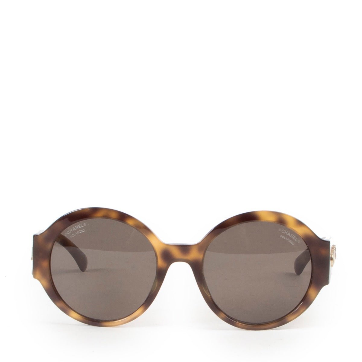 Shop safe online brown leopard authentic second hand Chanel sunglasses at Labellov in Antwerp.