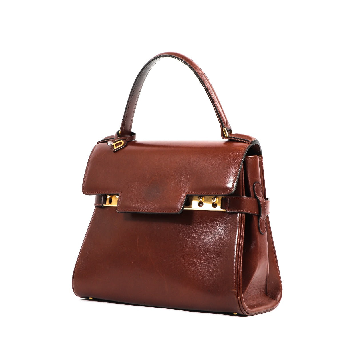 Buy an authentic Delvaux Tempête PM Vintage Chestnut Box Calf in preloved condition at Labellov in Antwerp.