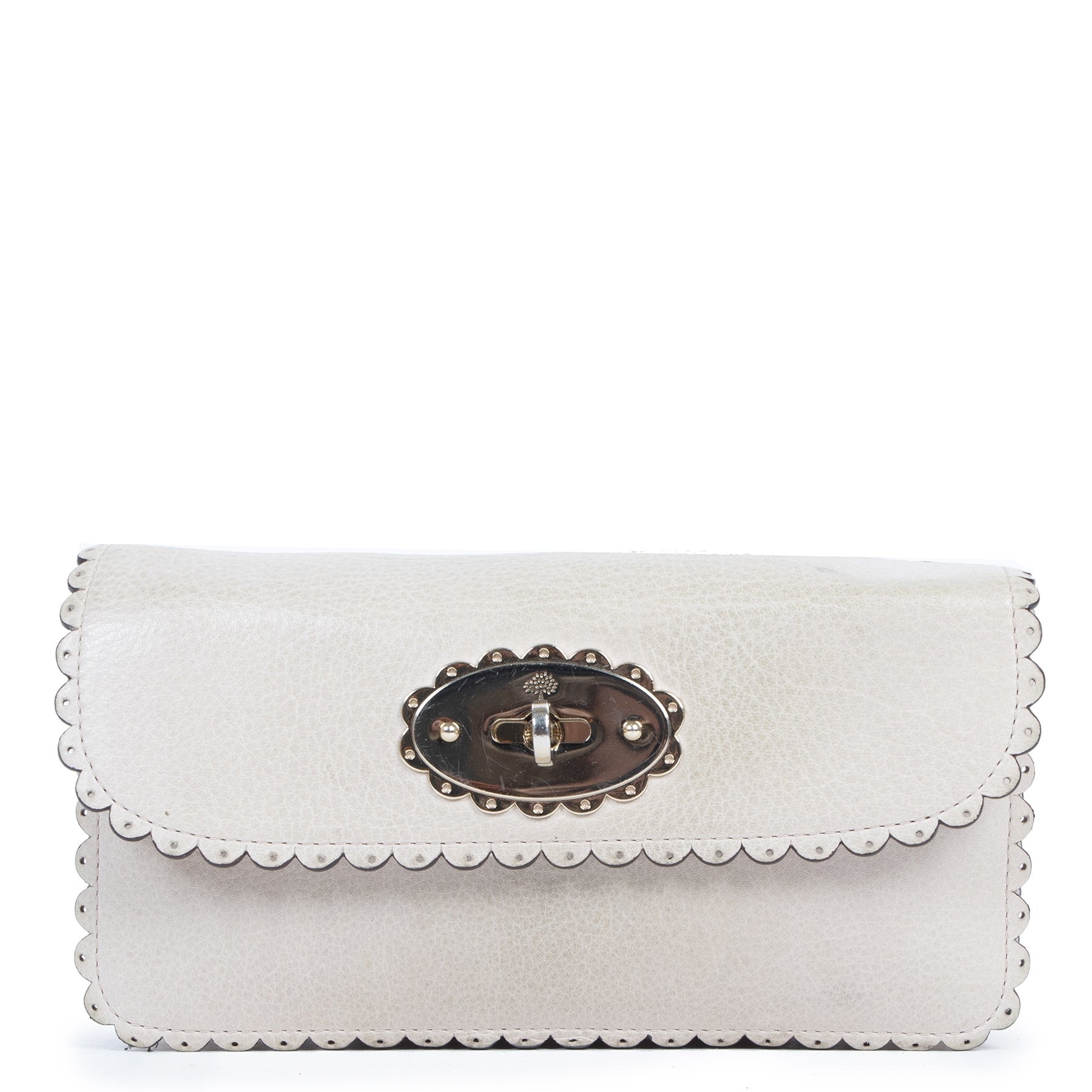 Authentic secondhand Mulberry Beige Bayswater Cookie Wallet designer accessories leather fashion luxury vintage webshop safe secure online shopping designer brands