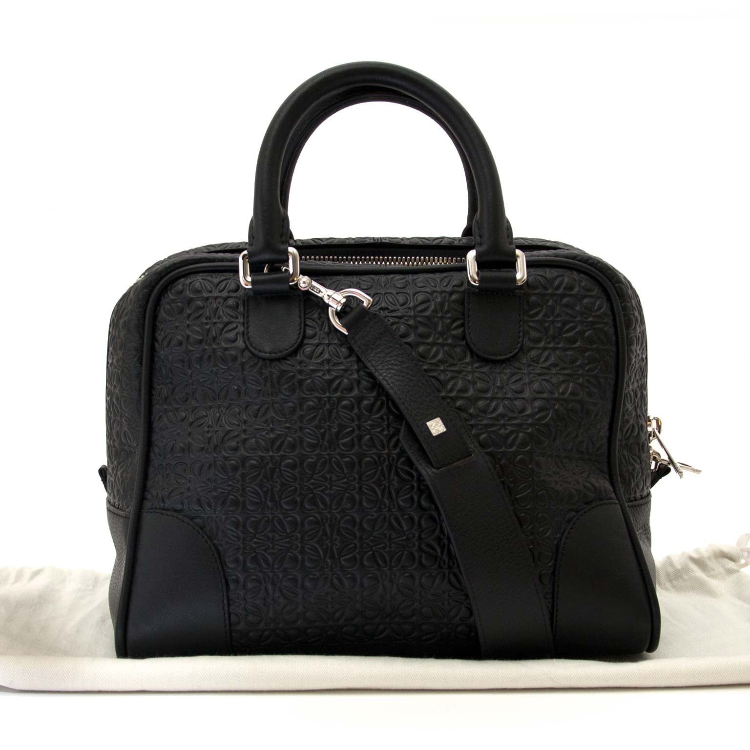 authentique Loewe Black Bolso Amazona Medium Anagram sacoche en vendre sur labellov