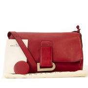 Authentic second-hand vintage Delvaux Passerelle Trotteur Red Crossbody Bag buy online webshop LabelLOV