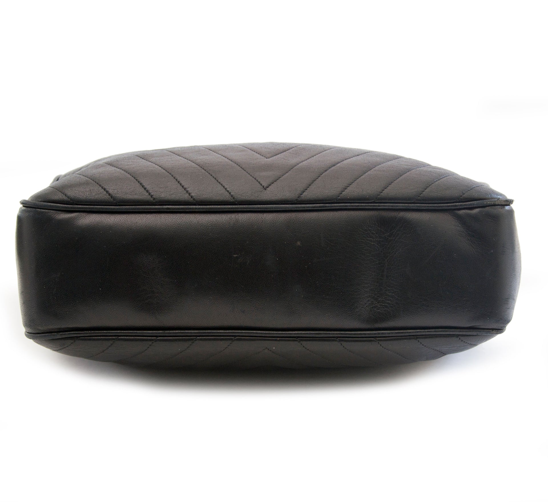 shop safe online secondhand Chanel Vintage Black Cheveron Shoulderbag