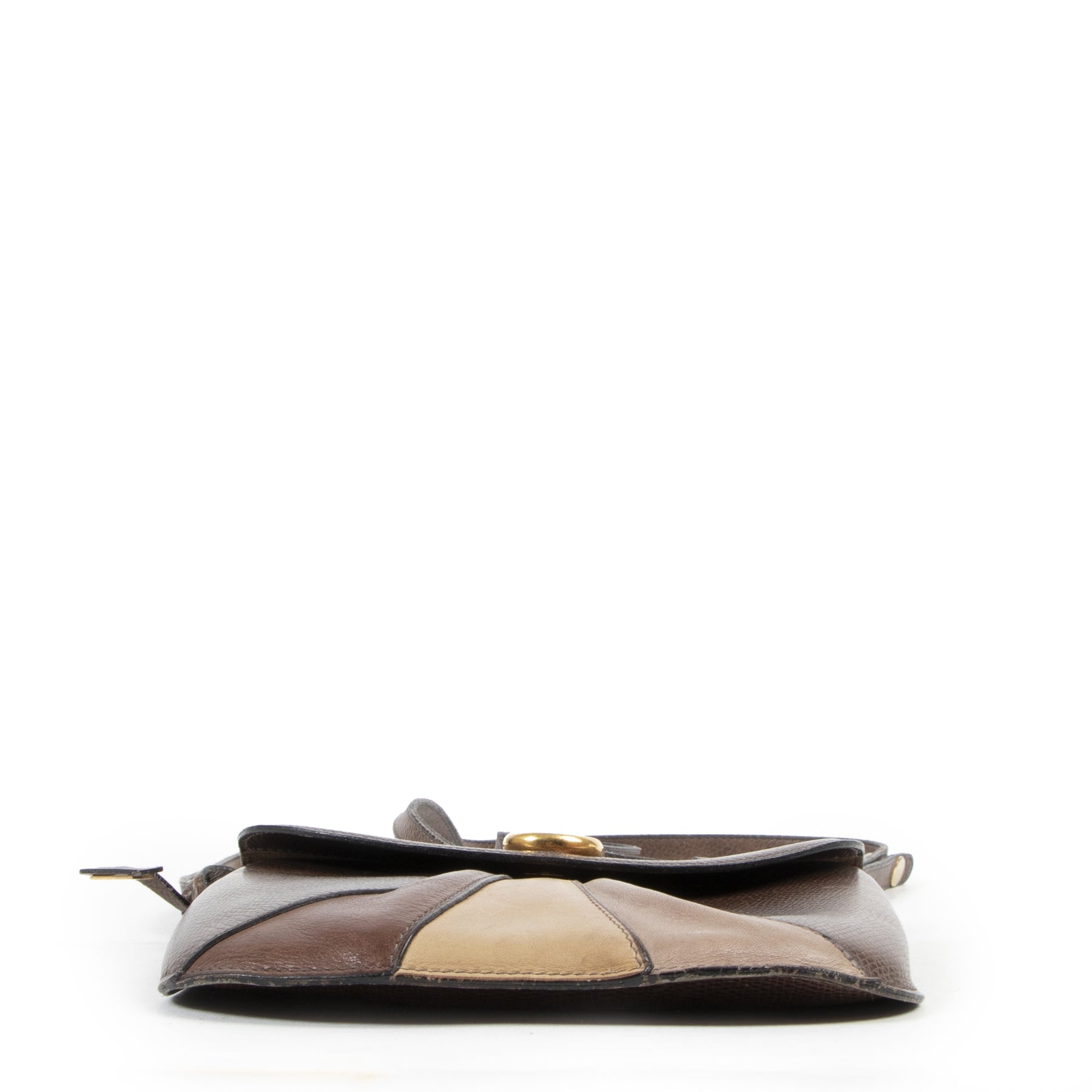 Authentieke Tweedehands Delvaux Brown Leather D Crossbody Bag juiste prijs veilig online shoppen luxe merken webshop winkelen Antwerpen België mode fashion