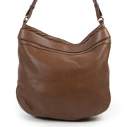 Gucci Calfskin Large Ride Shoulder Bag Brown