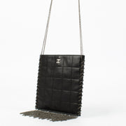 Authentic preloved Chanel 2002 Vintage Fringe Chain Black Quilted Crossbody Bag on Labellov.com