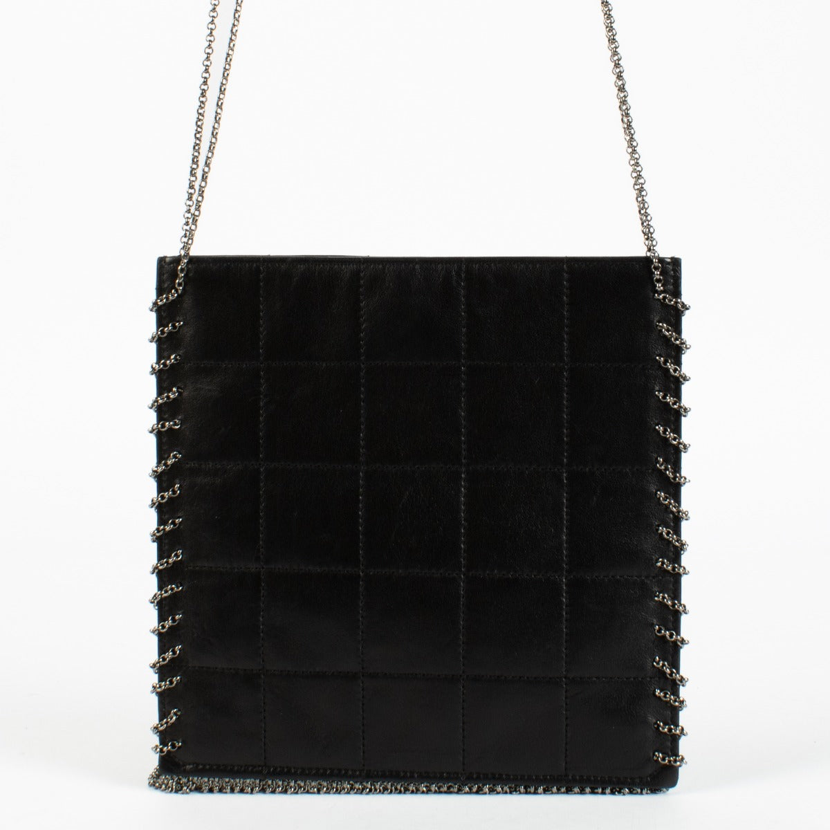 Authentic preloved Chanel 2002 Vintage Fringe Chain Black Quilted Crossbody Bag on Labellov.com