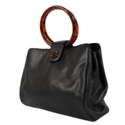 shop 100% authentic second hand Chanel Black Leather Tortoise Top Handle Bag on Labellov.com