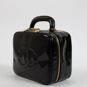 Shop 100% authentic second hand Chanel Black Patent Vintage Vanity Case on Labellov.com