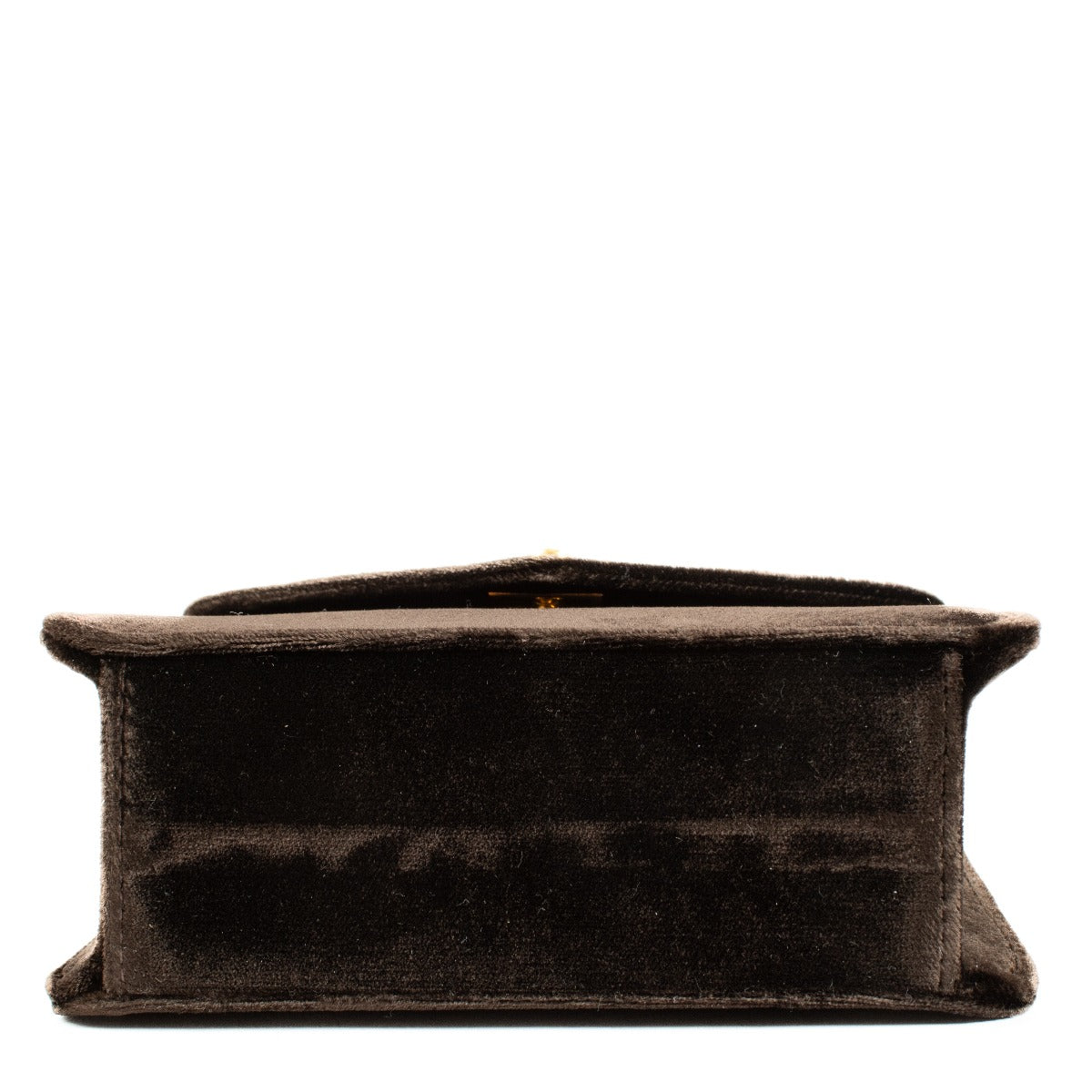Chanel Brown Velvet Chain Mini Flap Evening Bag
