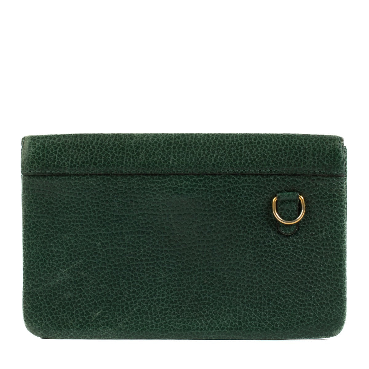 Shop safe online at Labellov in Antwerp, Brussels and Knokke this 100% authentic second hand Delvaux Green Leather Vintage Pouch