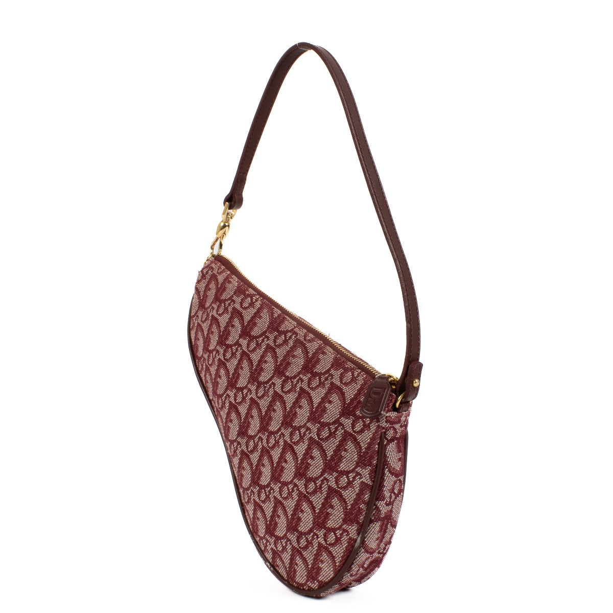 Authentic second hand Christian Dior Burgundy Oblique Saddle Bag on Labellov.com