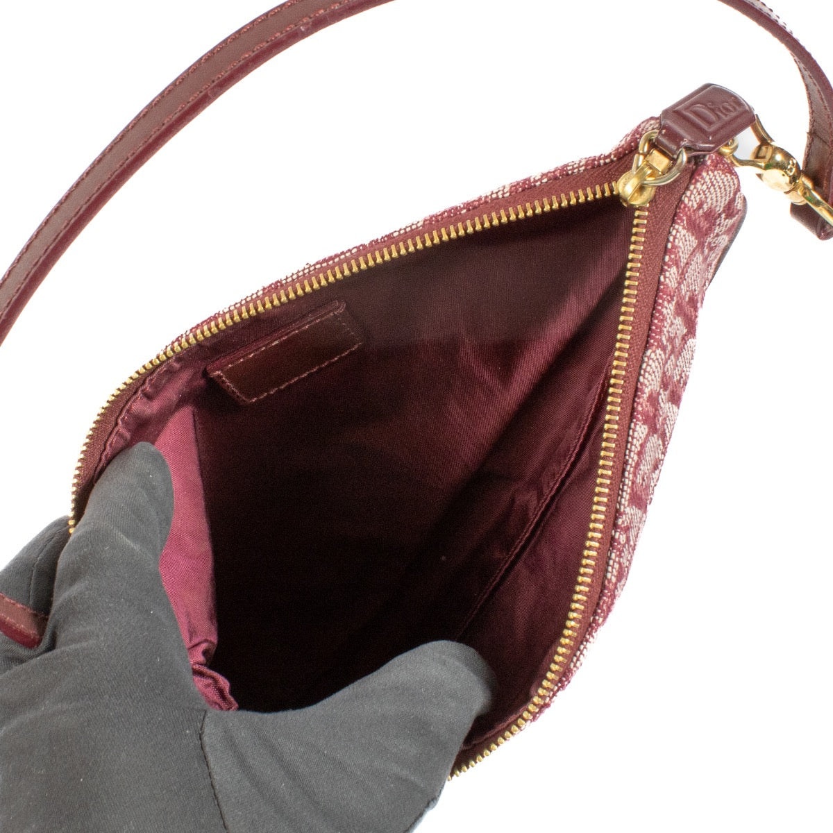 Authentic second hand Christian Dior Burgundy Oblique Saddle Bag on Labellov.com