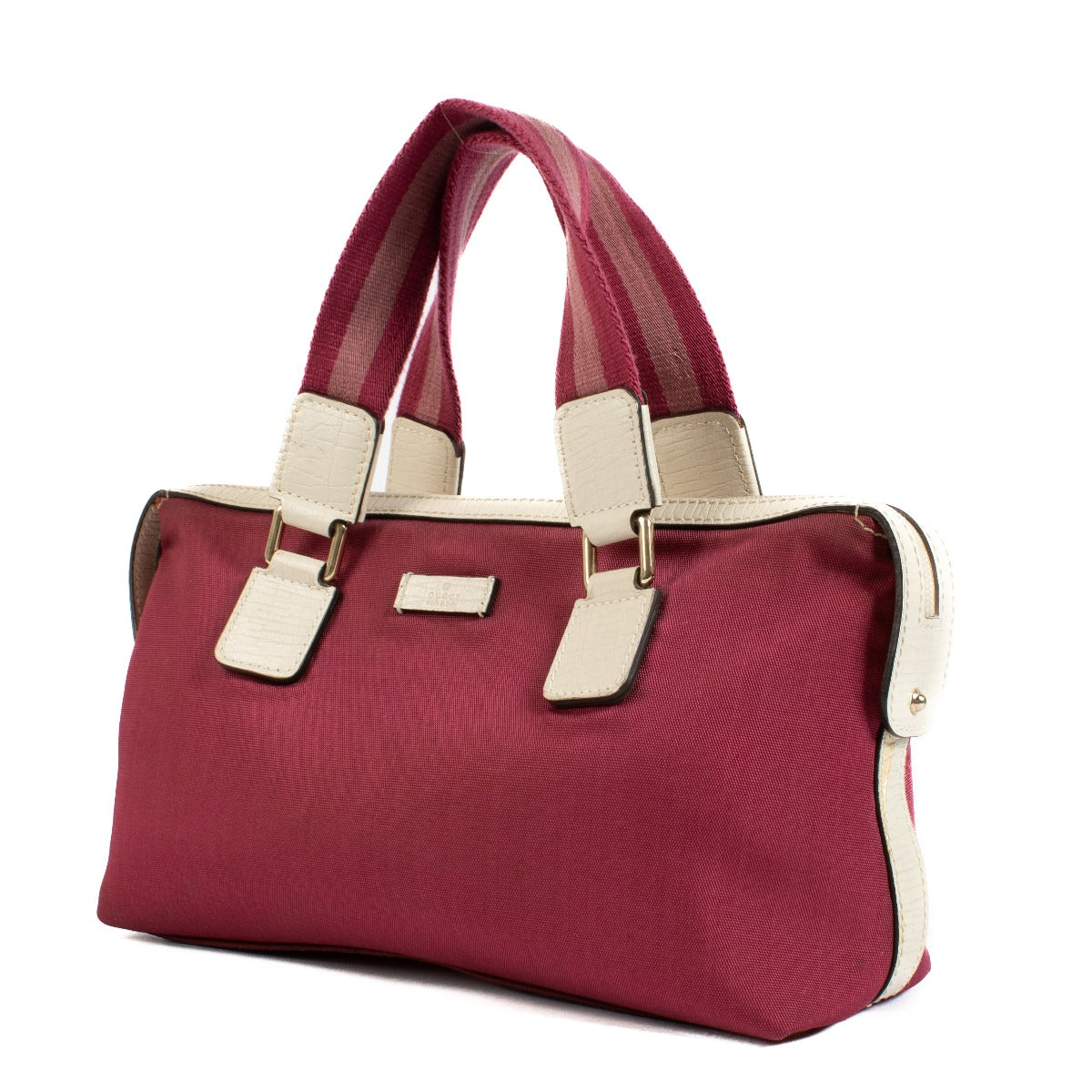 Shop safe online at Labellov in Antwerp, brussels and knokke this 100% authentic second hand Gucci Pink Nylon Small Tote Bag