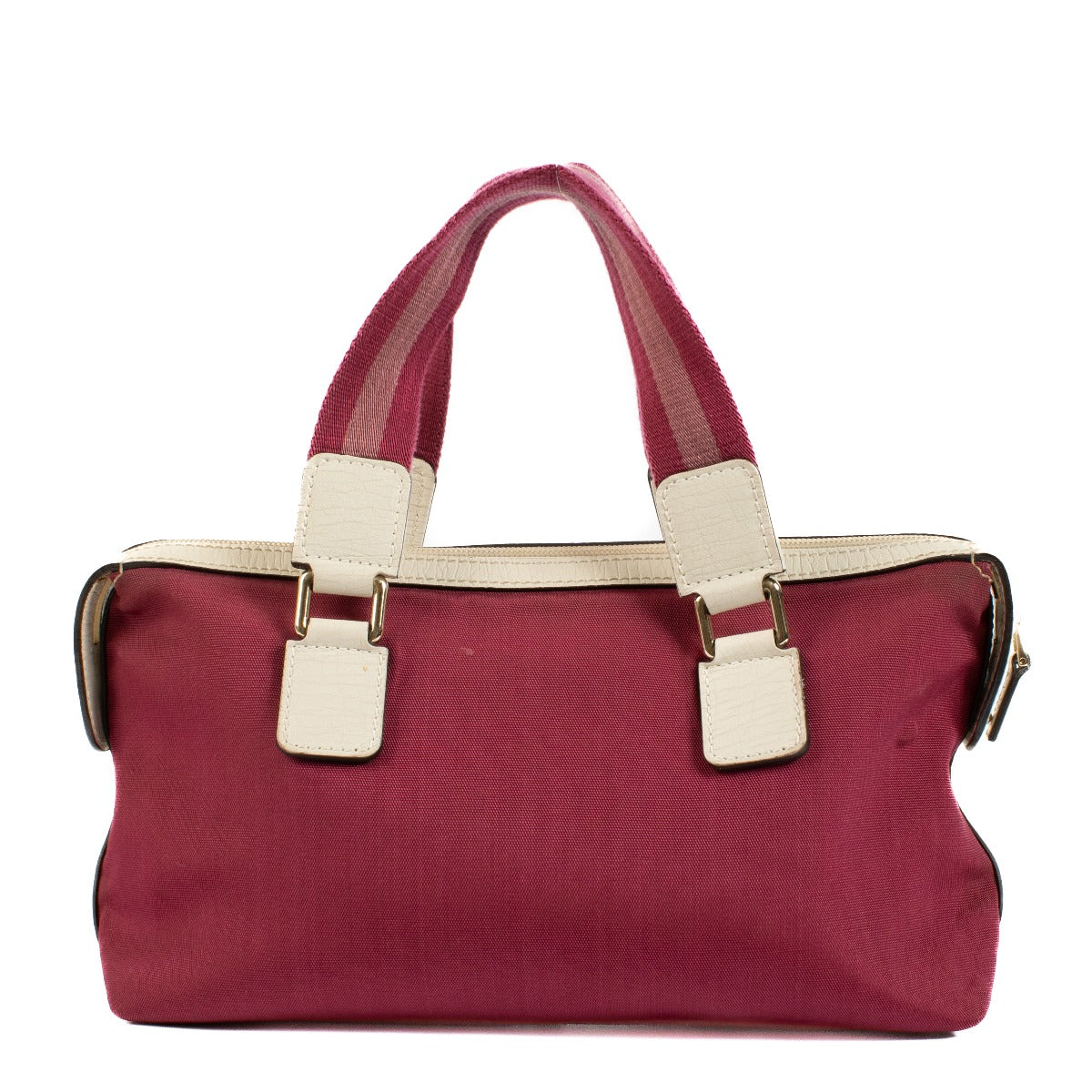 Shop safe online at Labellov in Antwerp, brussels and knokke this 100% authentic second hand Gucci Pink Nylon Small Tote Bag