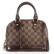 Shop safe online authentic second hand Louis Vuitton Damier Ebene Alba BB Shoulder Bag