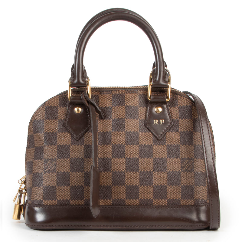 Shop safe online authentic second hand Louis Vuitton Damier Ebene Alba BB Shoulder Bag