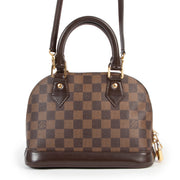 Veilig online kopen van authentieke Louis Vuitton Damier Ebene Alba BB handtas.