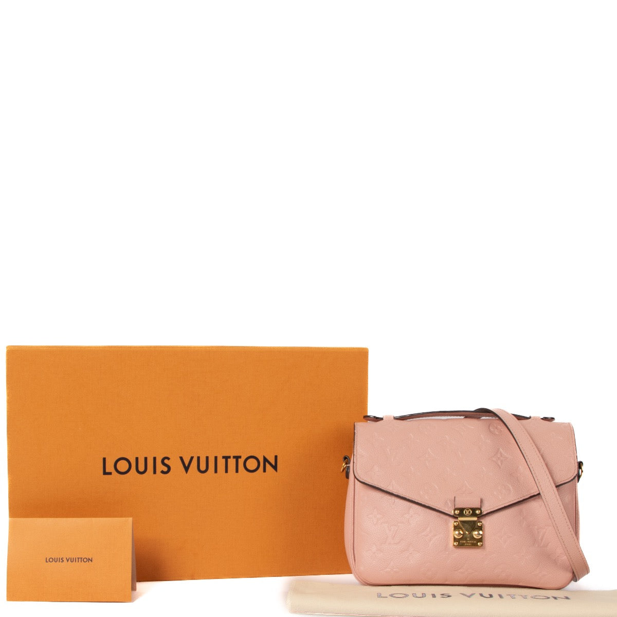 shop 100% authentic second hand Louis Vuitton Pink Monogram Empreinte Pochette Métis on Labellov.com