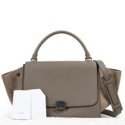 Céline Souris Suede/ Grained Leather Medium Trapeze Bag