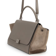 Céline Souris Suede/ Grained Leather Medium Trapeze Bag