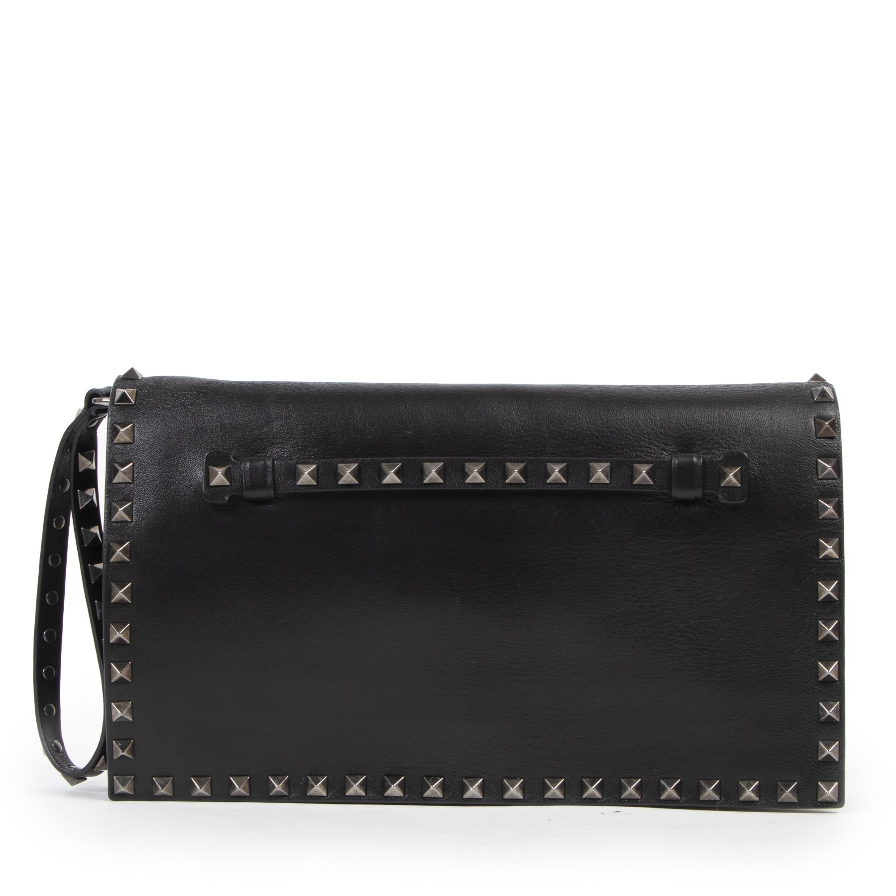 acheter Valentino Garavani All Black Rockstud Clutch