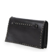 Valentino Garavani All Black Rockstud Clutch