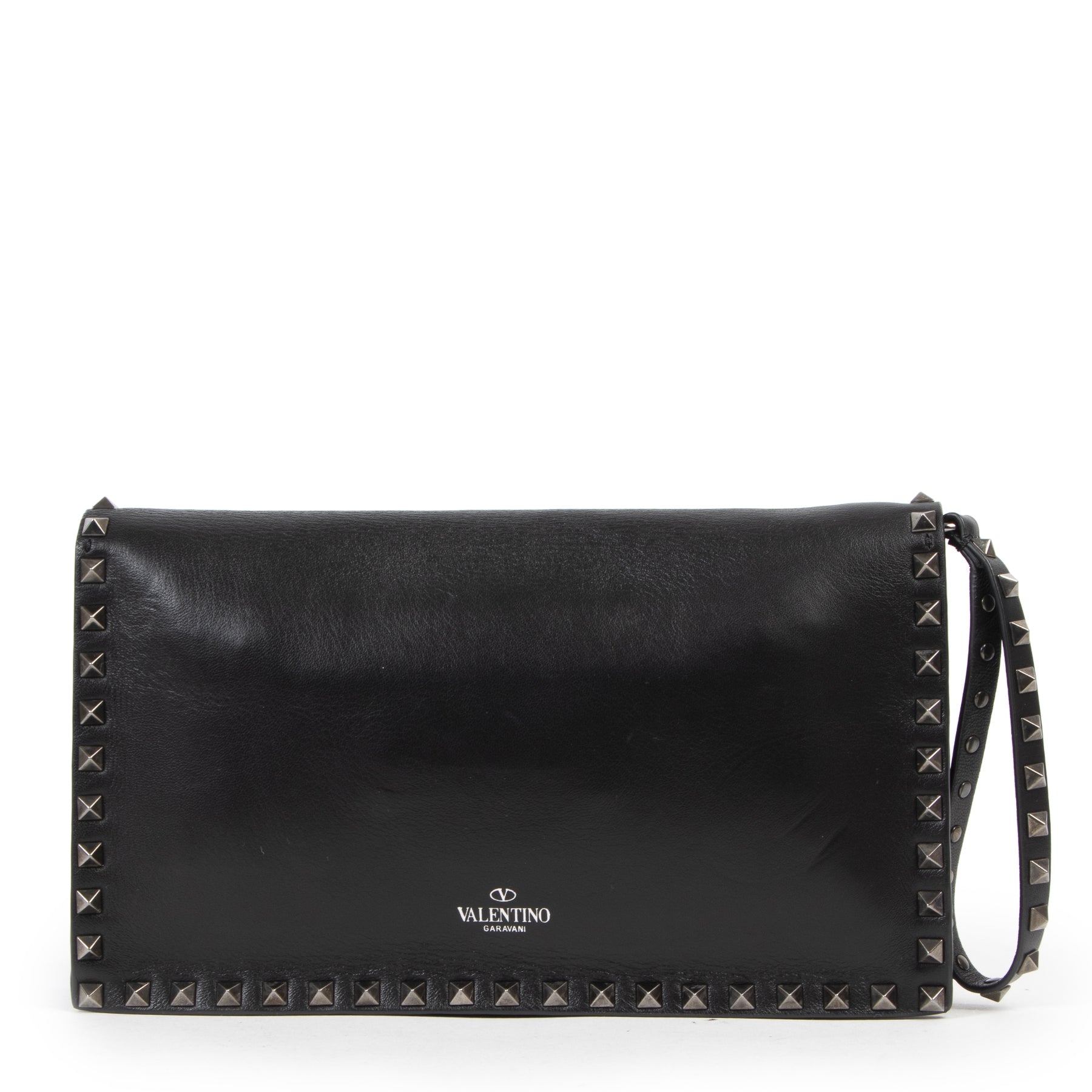 shop safe online Valentino Garavani All Black Rockstud Clutch