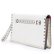 Valentino Garavani Cream Rockstud Clutch