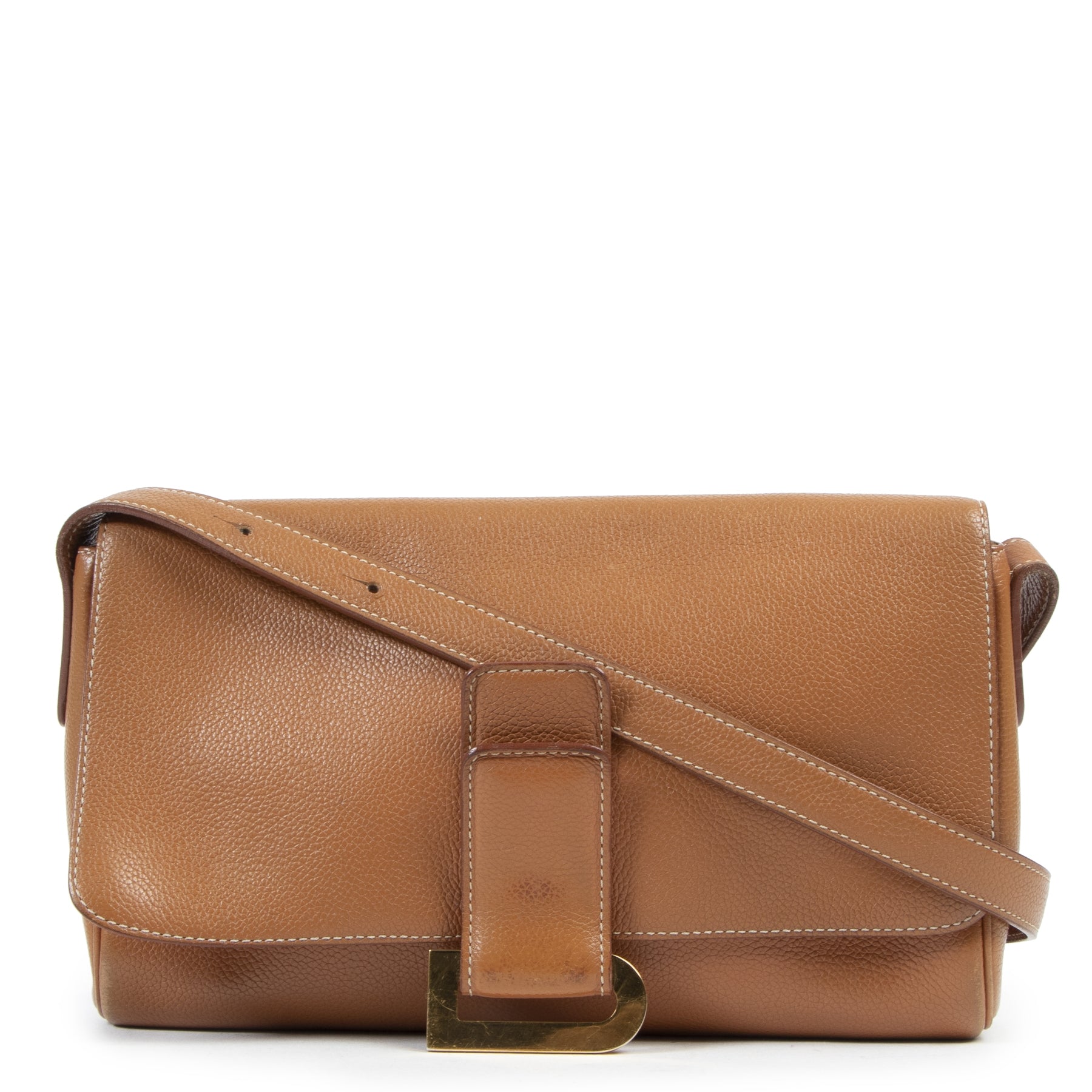 Delvaux Grained Cognac Passerelle for the best price at Labellov