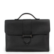 Shop safe online authentic Delvaux Black Cartable Presse Top Handle Briefcase at the right price.