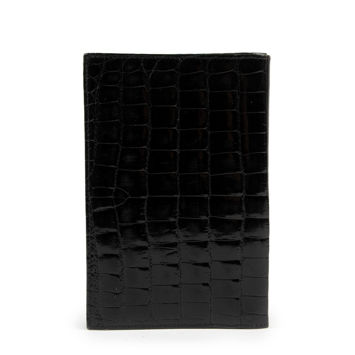 Delvaux BLack Casino Croco Leather Wallet