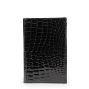 Delvaux BLack Casino Croco Leather Wallet