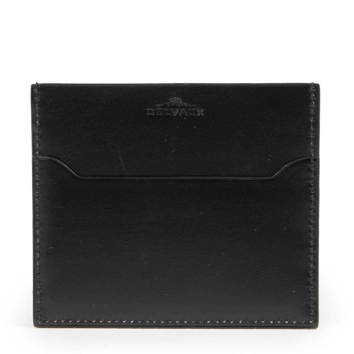acheter en ligne seconde main Delvaux Black Boxcalf Come Card Holder