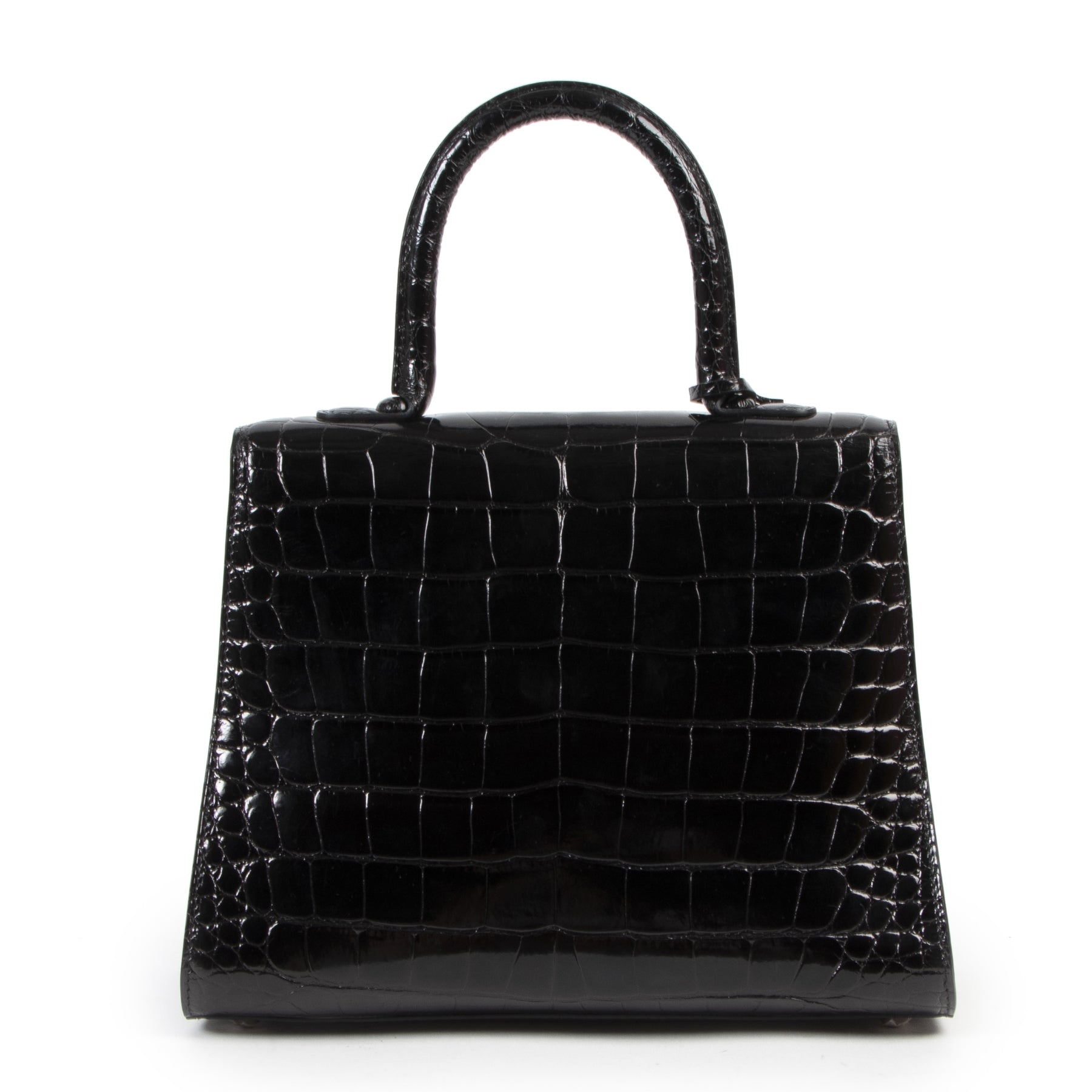 Delvaux Black Alligator Brillant MM kopen tweedehands luxe merken outlet bij labellov