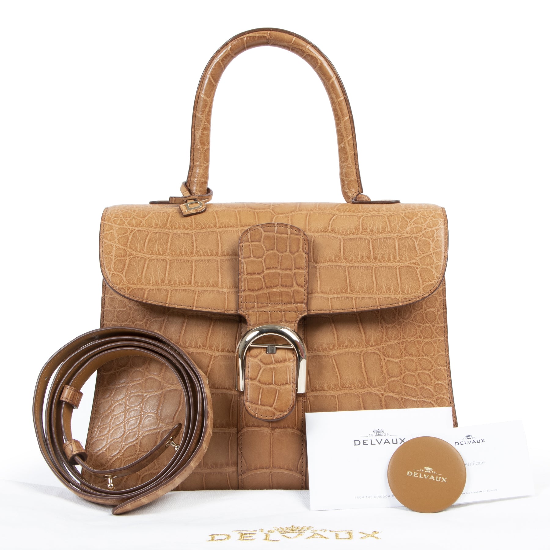 Delvaux Brillant MM Biface Alligator Dolce Végétal