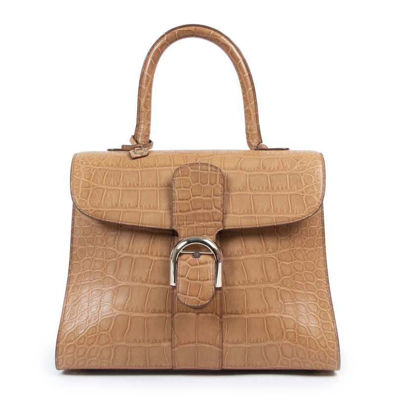Delvaux Brillant MM Biface Alligator Dolce Végétal highly exclusive and exotic Brillant top handle bag